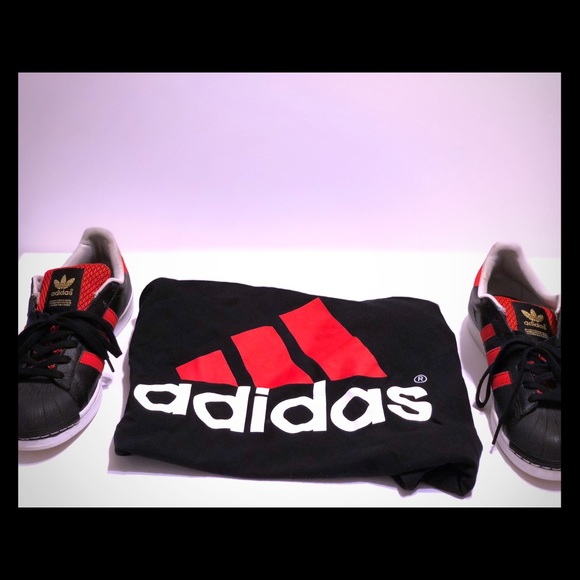 adidas Shoes Adidas Shell Top Low And T Shirt Large Bundle Poshmark